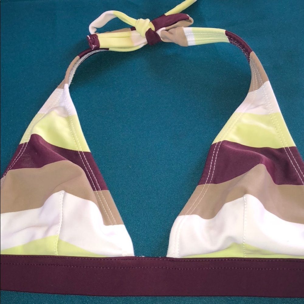 VIX Striped Halter Bikini Top‎